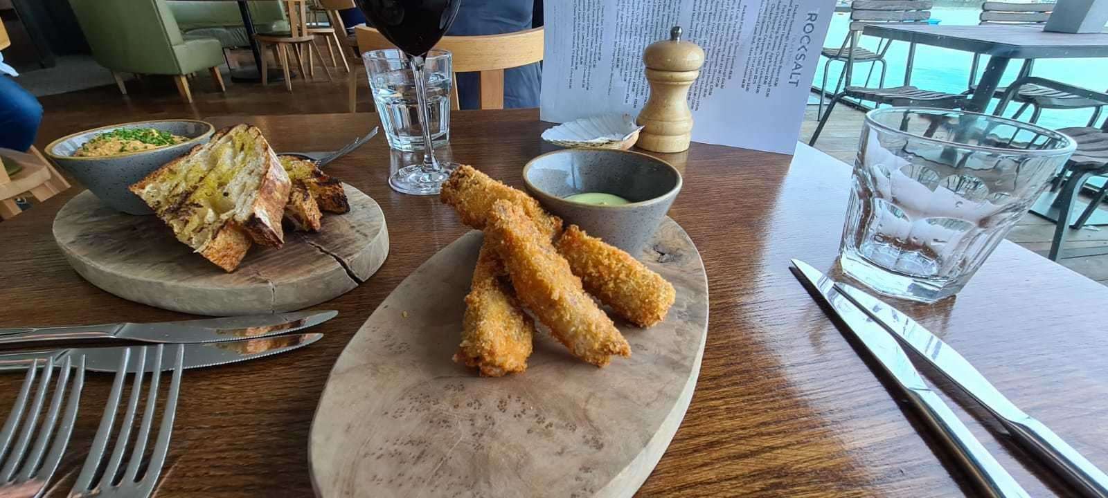 Our reporter ordered crispy lamb belly with a mint mayo to start (48978409)