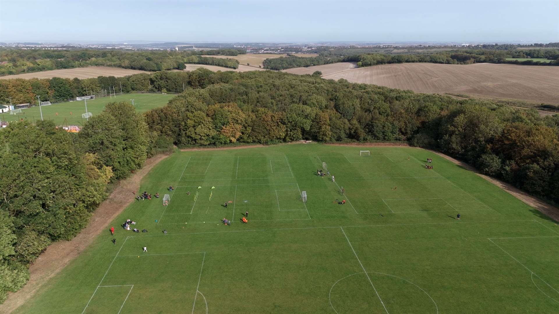 The Lordswood Youth FC's pitch before the damage was done