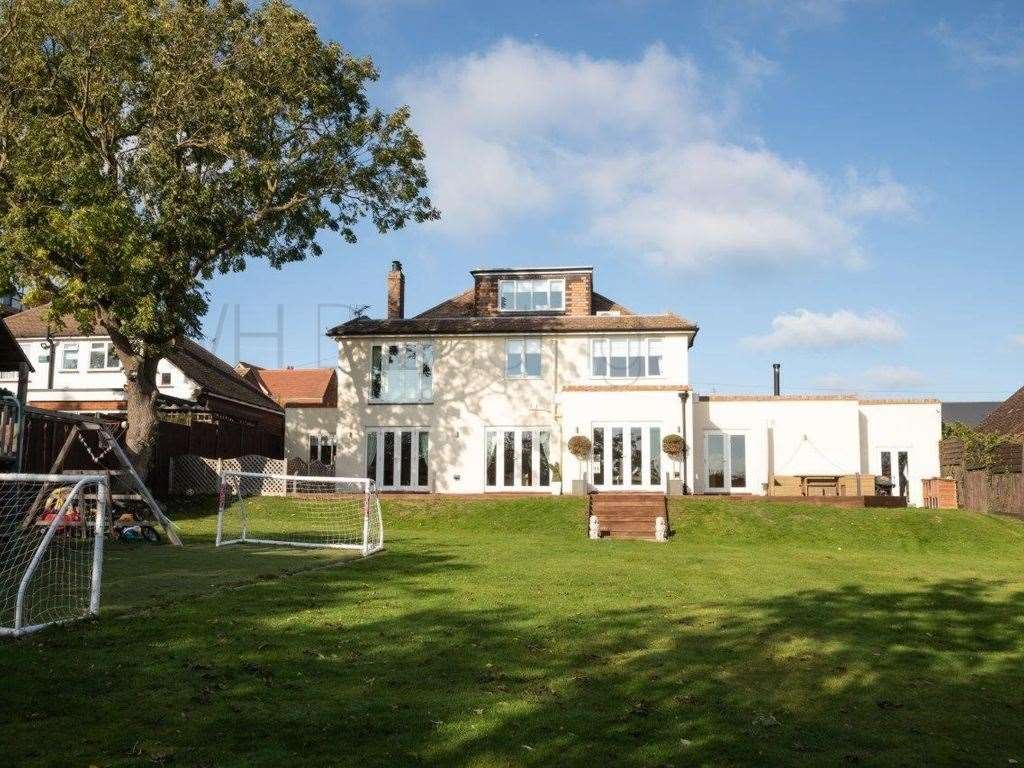 Plenty of space for a football game in the back garden of this Whitstable mansion. Photo: Zoopla