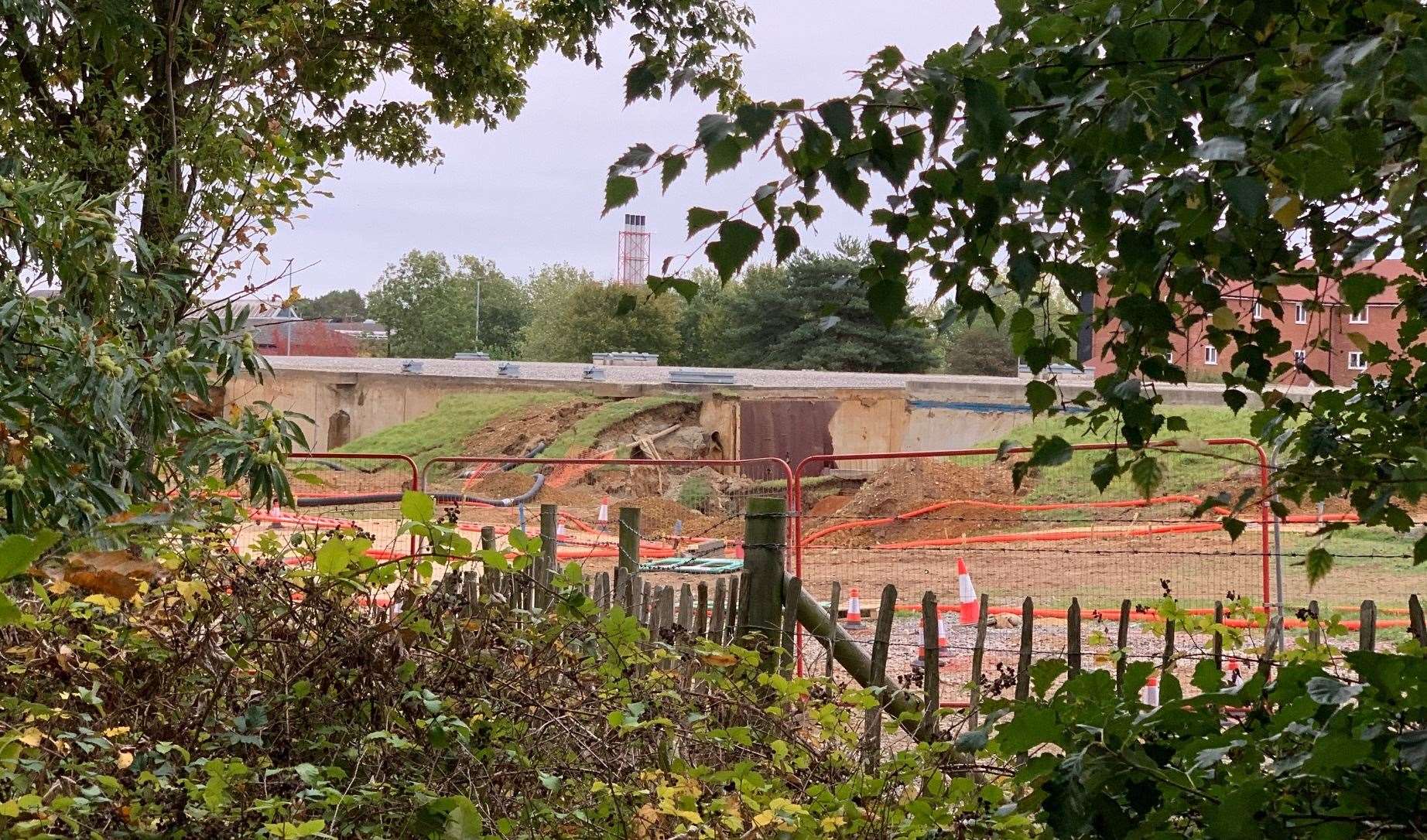 Sinkholes appeared in Barming near Maidstone at the weekend