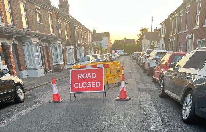 Victoria Road in Sittingbourne will be closed while repairs are under way. Picture: Lofty Brough