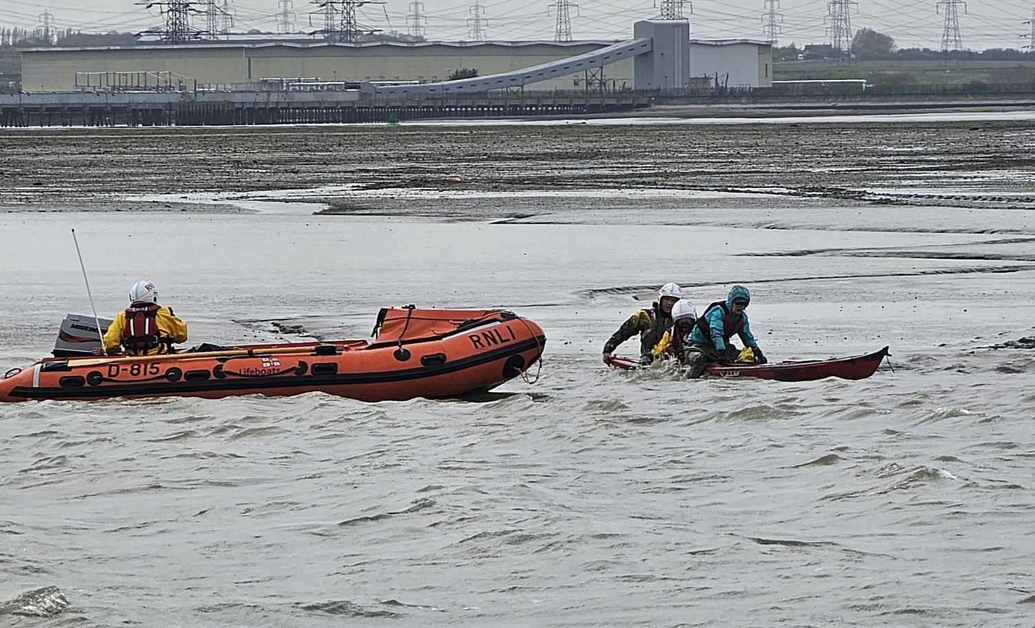 One man was airlifted to hospital by the coastguard. Picture: Vic Booth/Sheerness RNLI