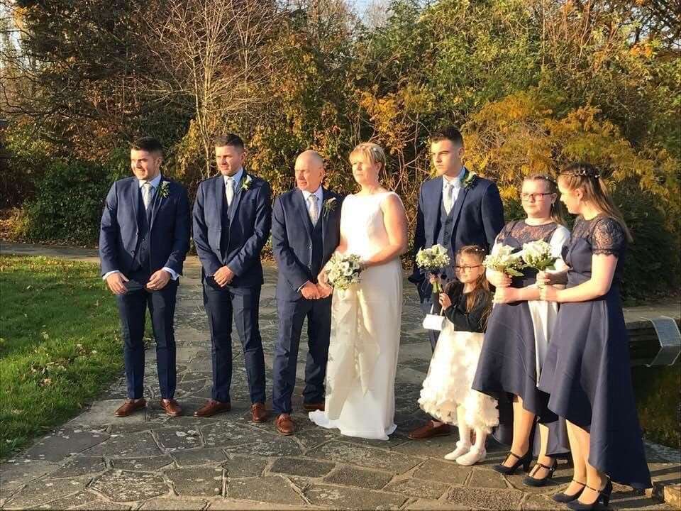 Brian and Ann Rayner alongside their children and grand-daughter. Picture: Ann Rayner