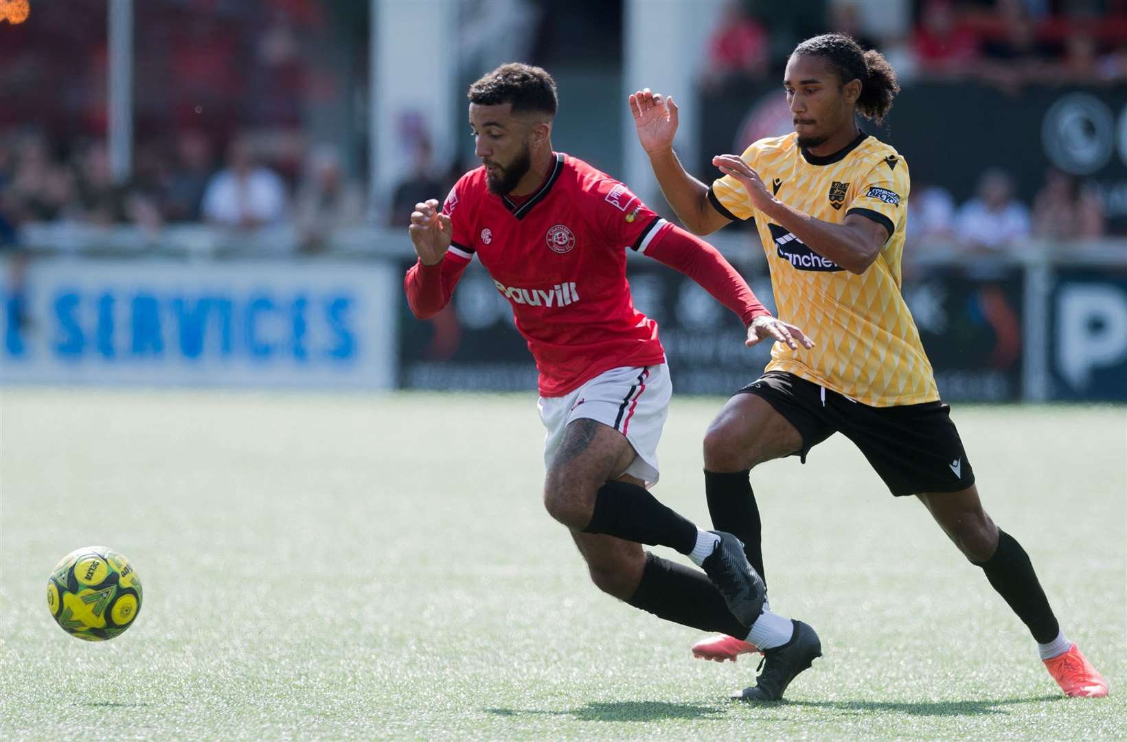 Chatham Town were narrowly beaten by Maidstone United on Saturday Picture: @shotbytxm / Chatham Town FC