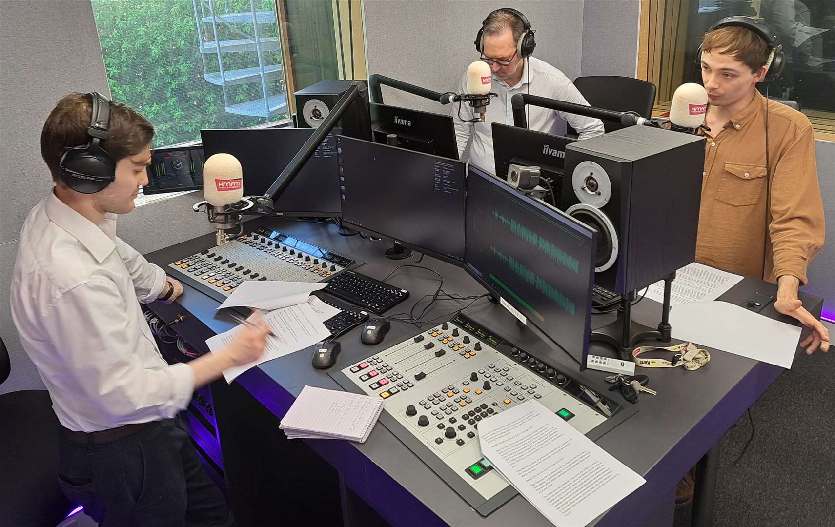 L-r: Robert Boddy, Paul Francis and Dan Esson presenting the Kent Politics Podcast