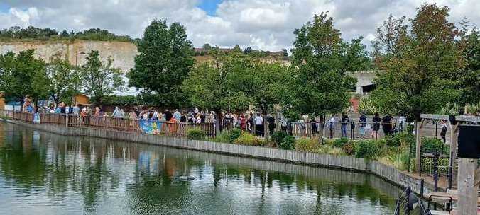 Queues for the Haribo ball pit at Bluewater