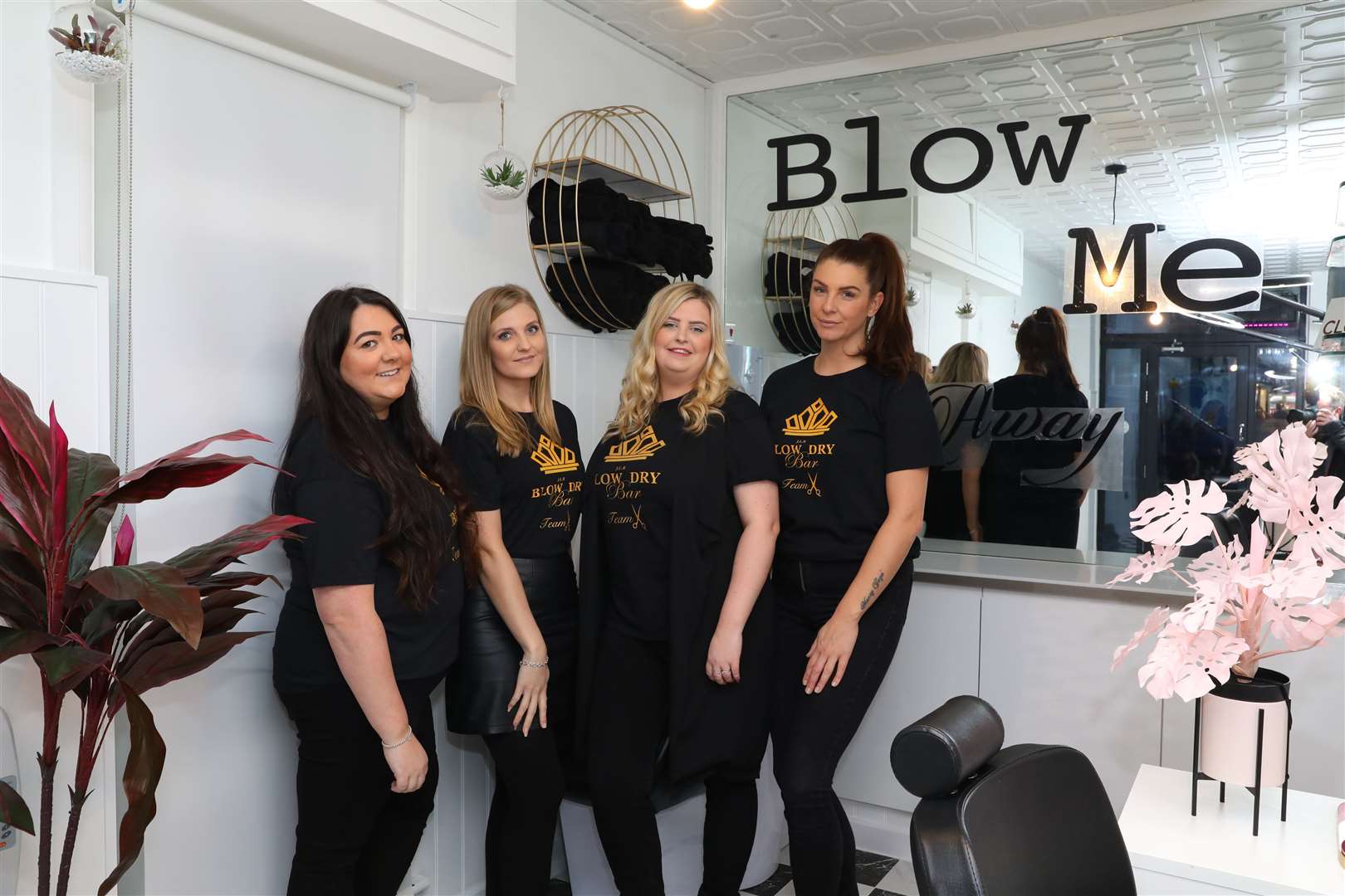 JLR Blow Dry Bar team members: Katie Sturge, Terri-Ann Nicholls, Adele Harrison and Jessica Ryan. Picture: Andy Jones