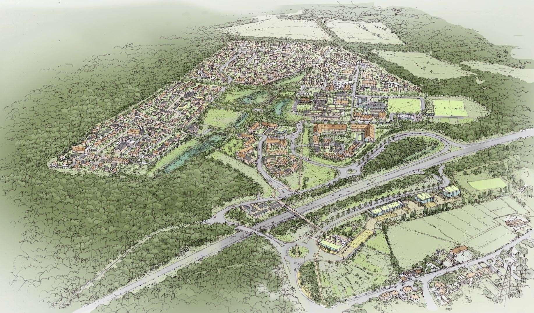 Plans for a sprawling 1,800-home estate have officially been submitted. Picture: Shaptor Capital