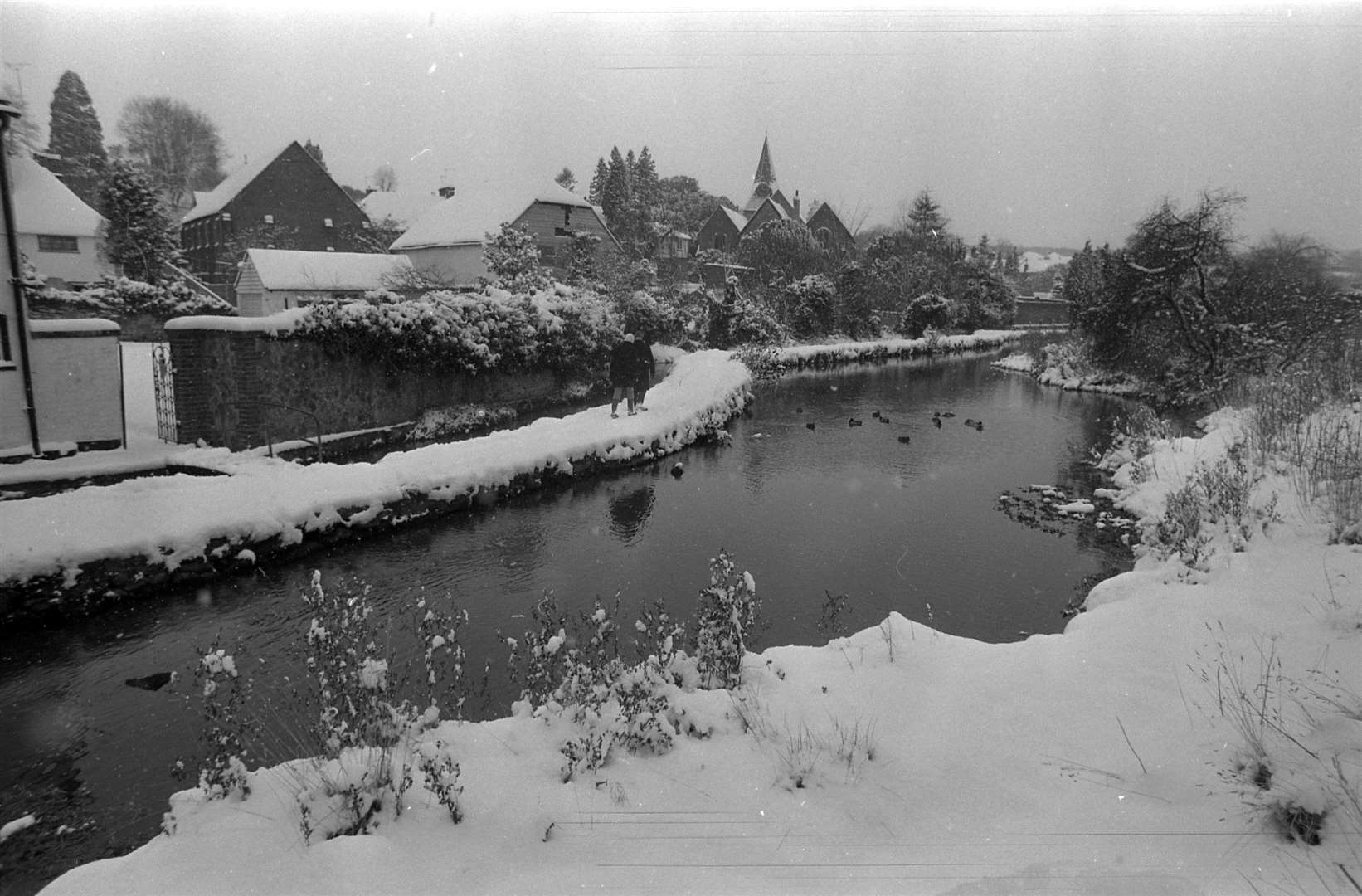 The icy temperatures saw bodies of water and sections of the sea freeze