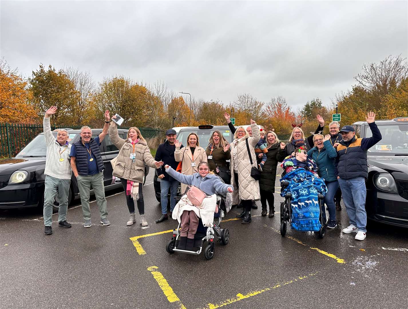 Black cab drivers took the children to Winter Wonderland. Picture: ellenor