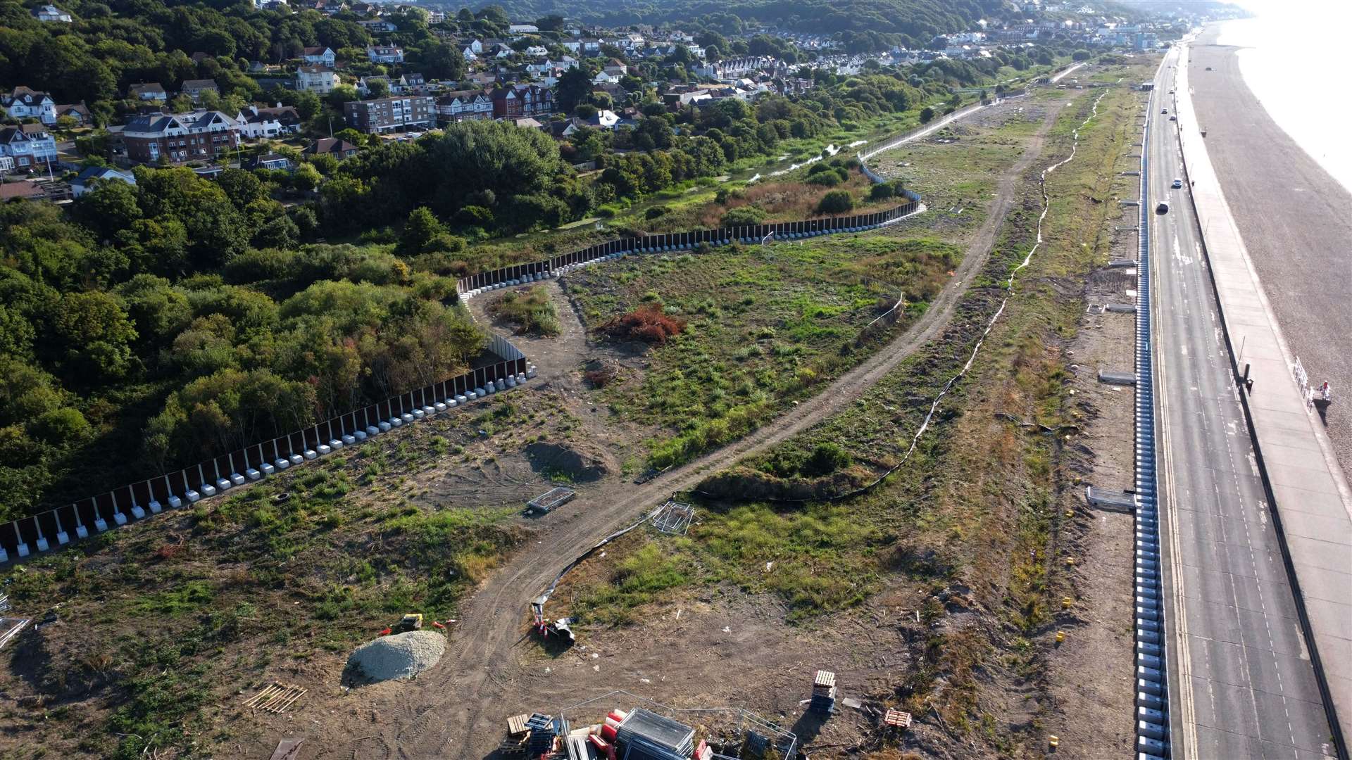 Work is now underway at Princes Parade in Hythe. Picture: Barry Goodwin