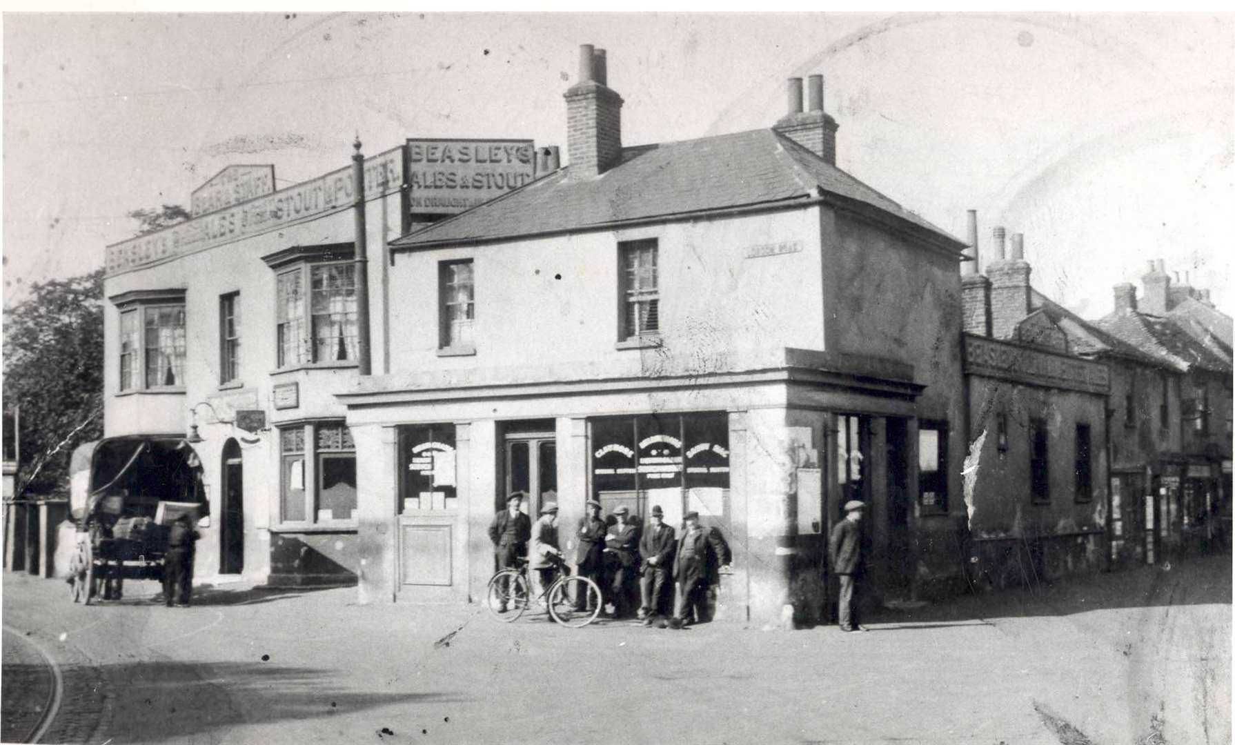 Kegs of beer are delivered to the Bear and Ragged Staff in, Crayford, circa 1930. Picture: Bexley Local Studies and Archives Centre