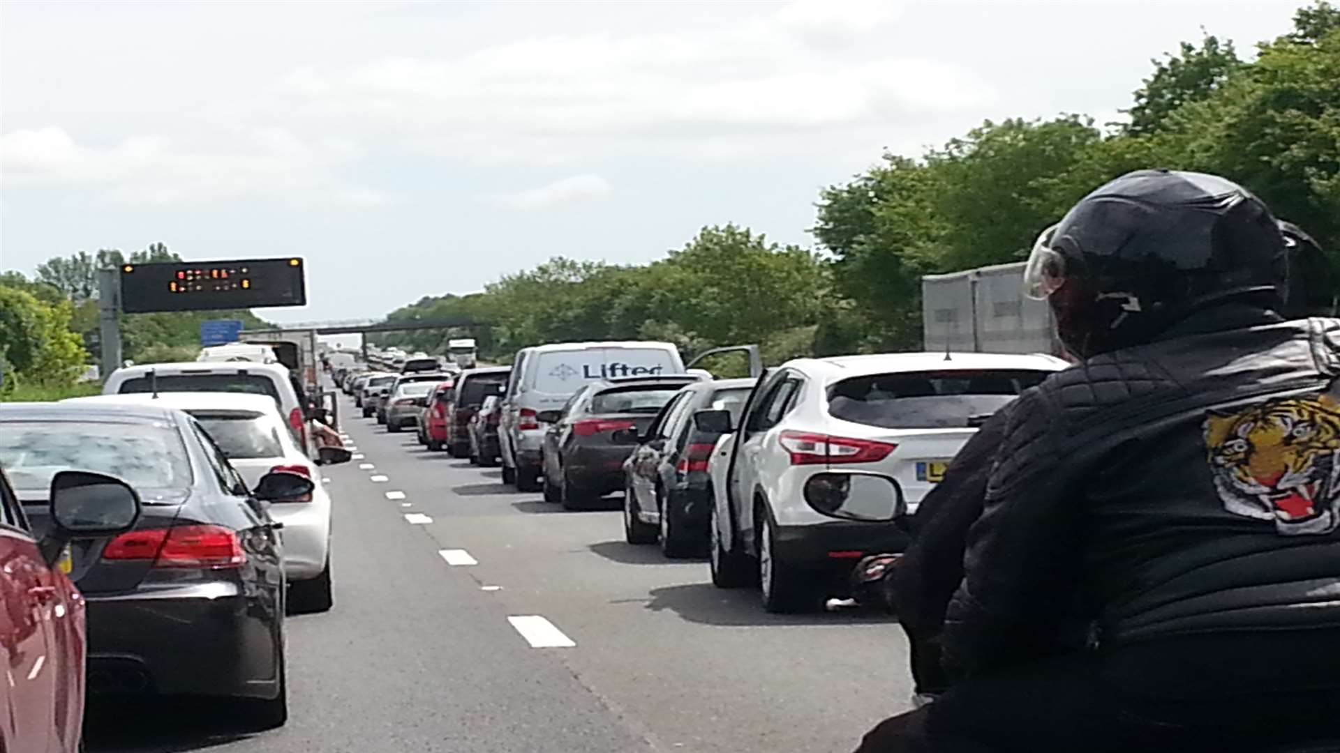 Traffic was held near the Darenth Interchange. Stock image