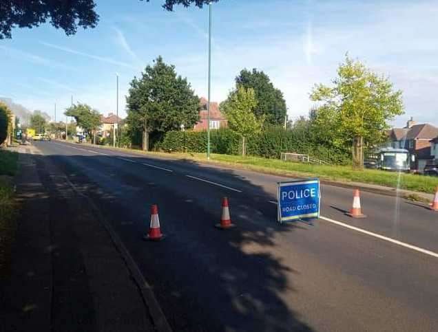 The A26 Tonbridge Road was shut from Glebe Lane to Beverley Road