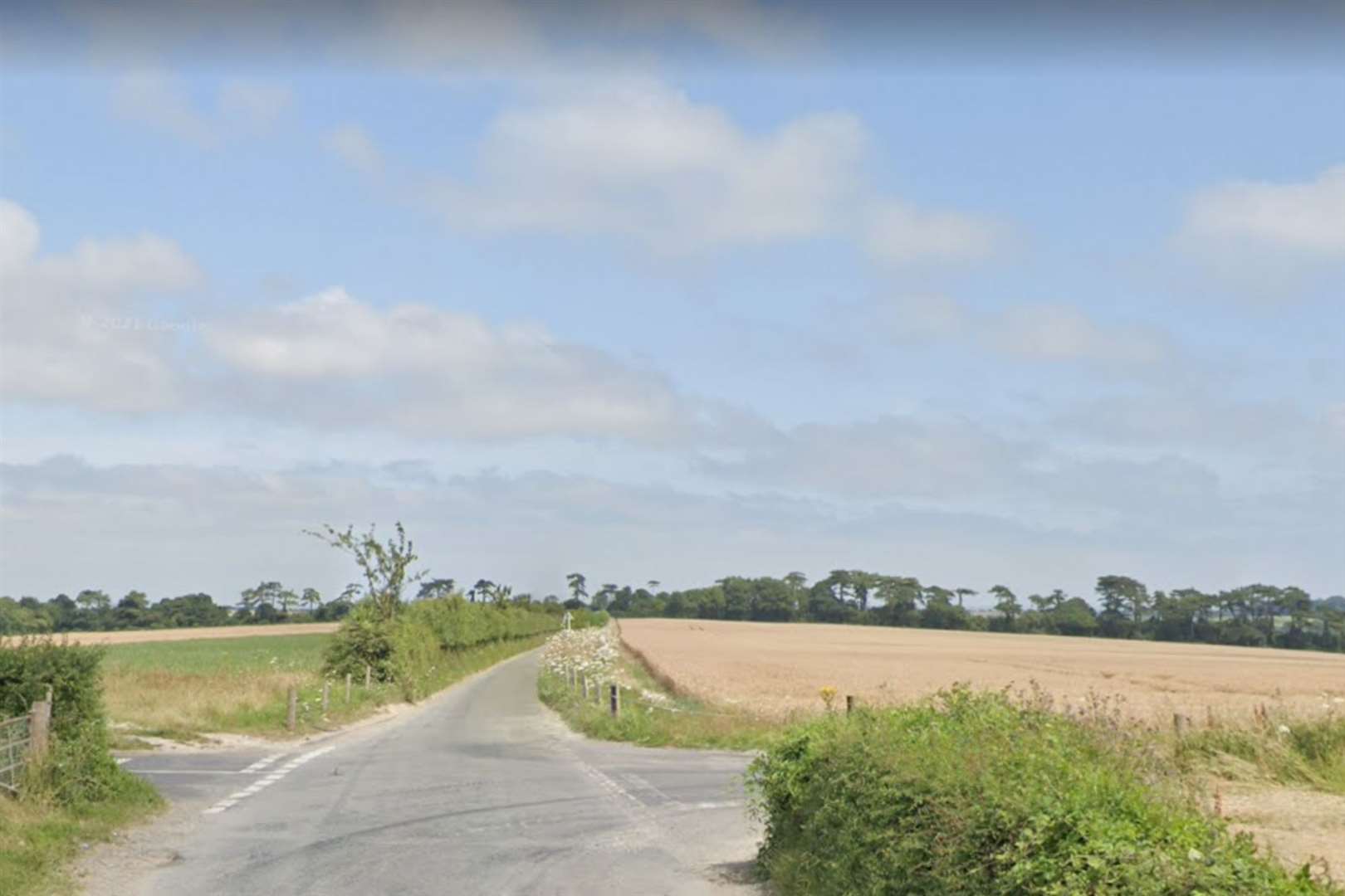 A crash happened this morning involving a car and a truck in Forge Lane, Dover. Picture: Google