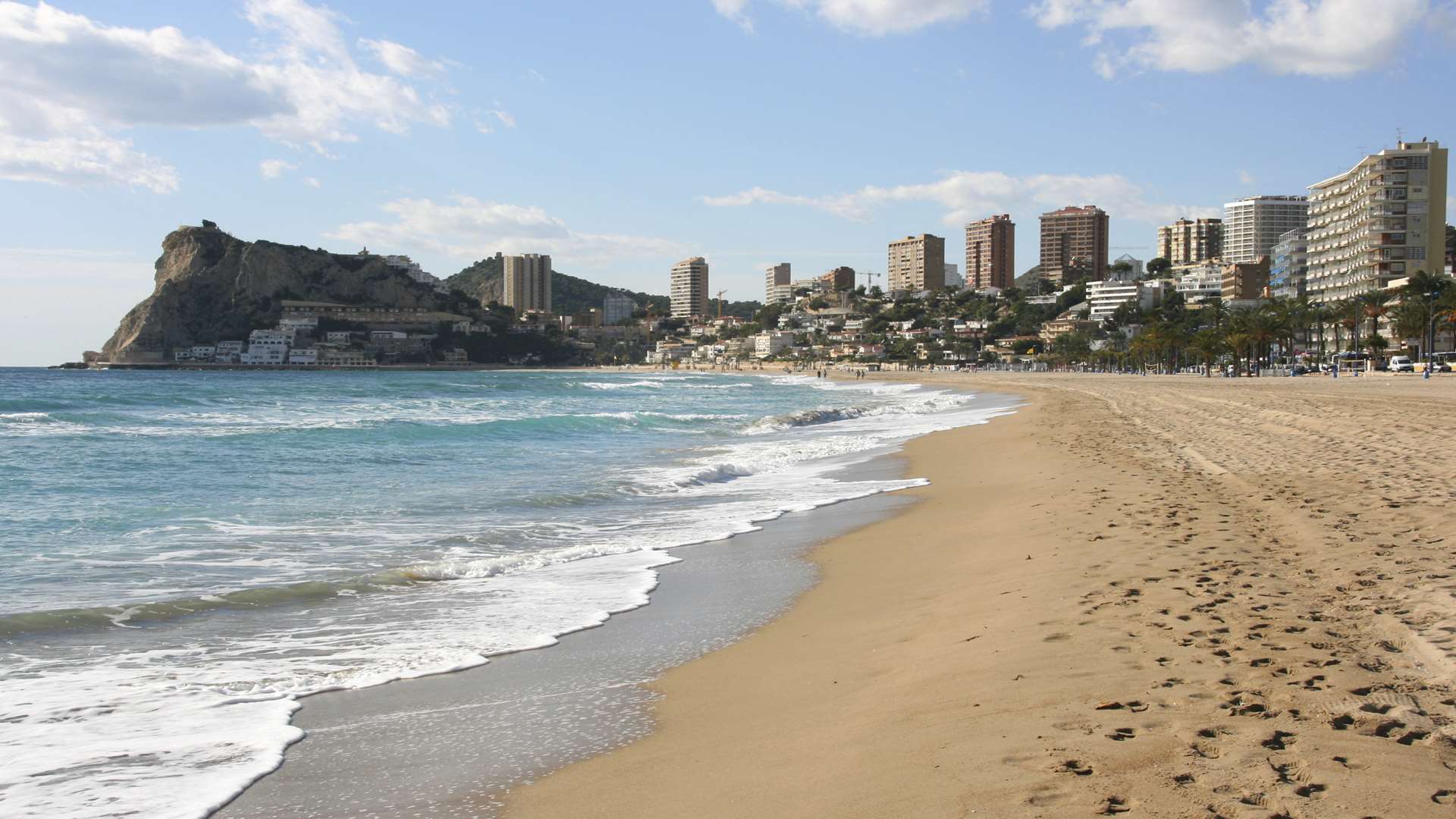 Beach resort of Benidorm in Spain