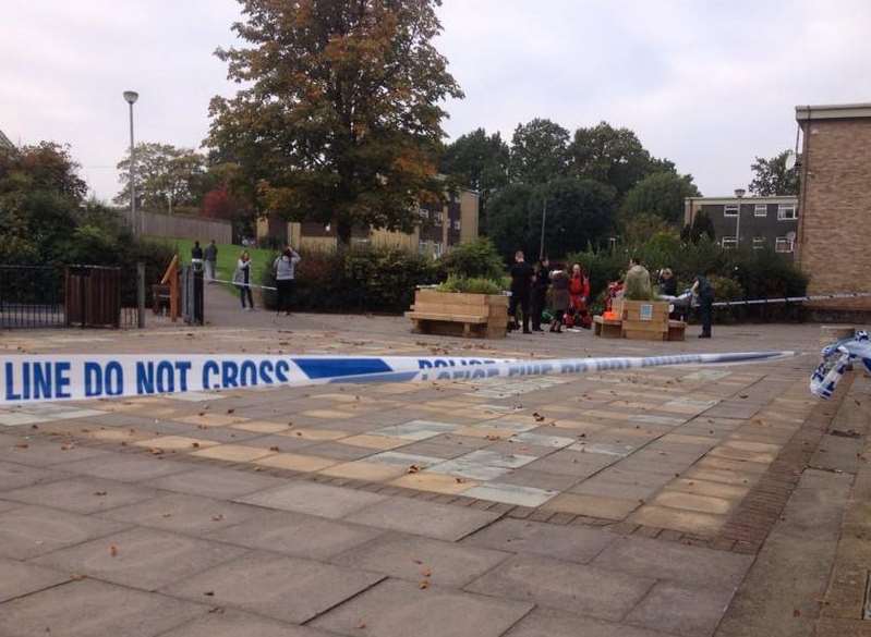 The scene has been cordoned off