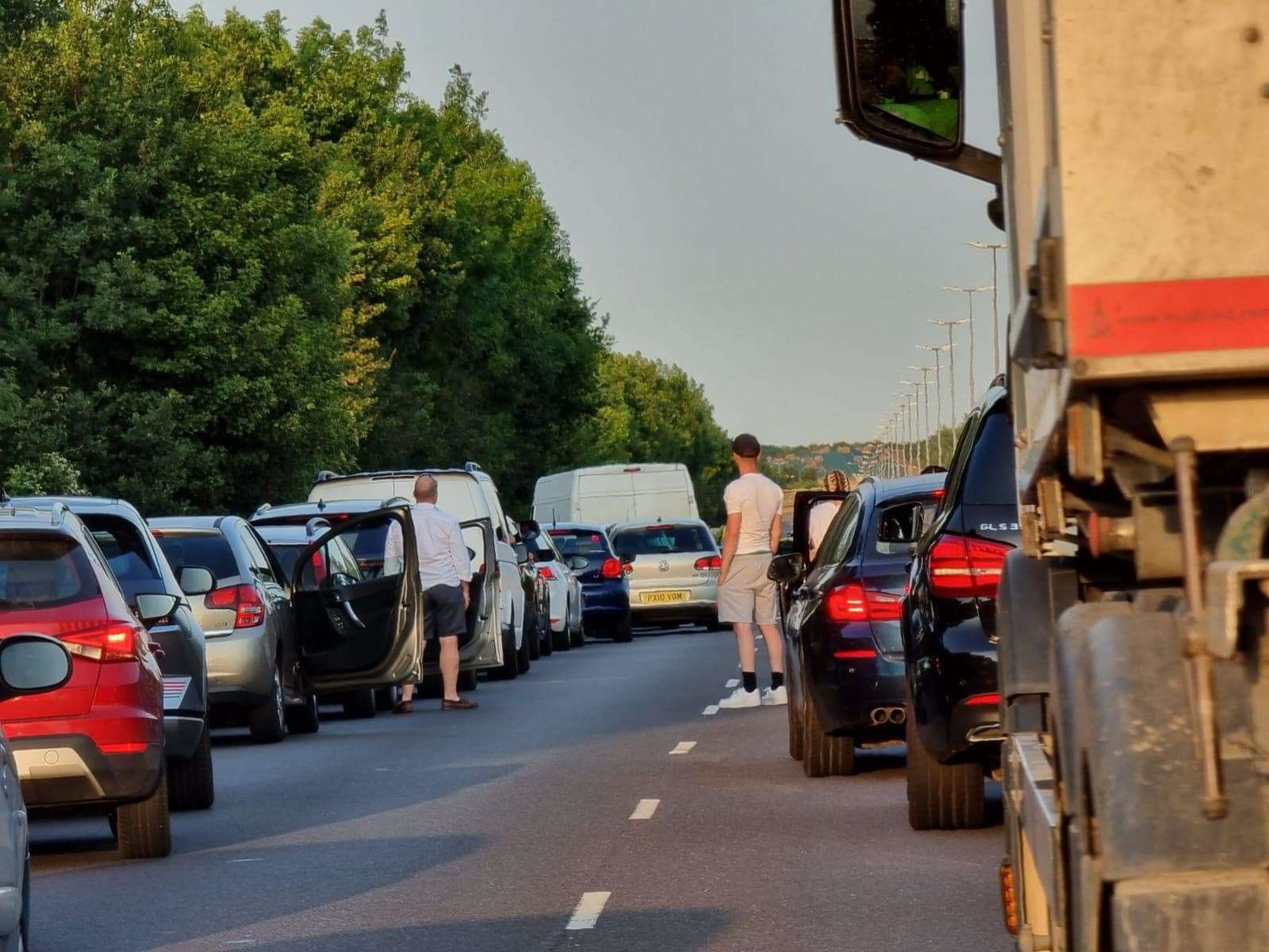 There were long delays on the A299 Thanet Way near Herne Bay following a crash. Picture: Molly Hazel