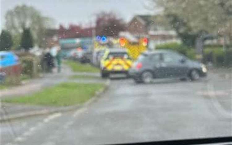 Emergency services attended Bell Road, Maidstone yesterday evening. Picture: Chloe Powell