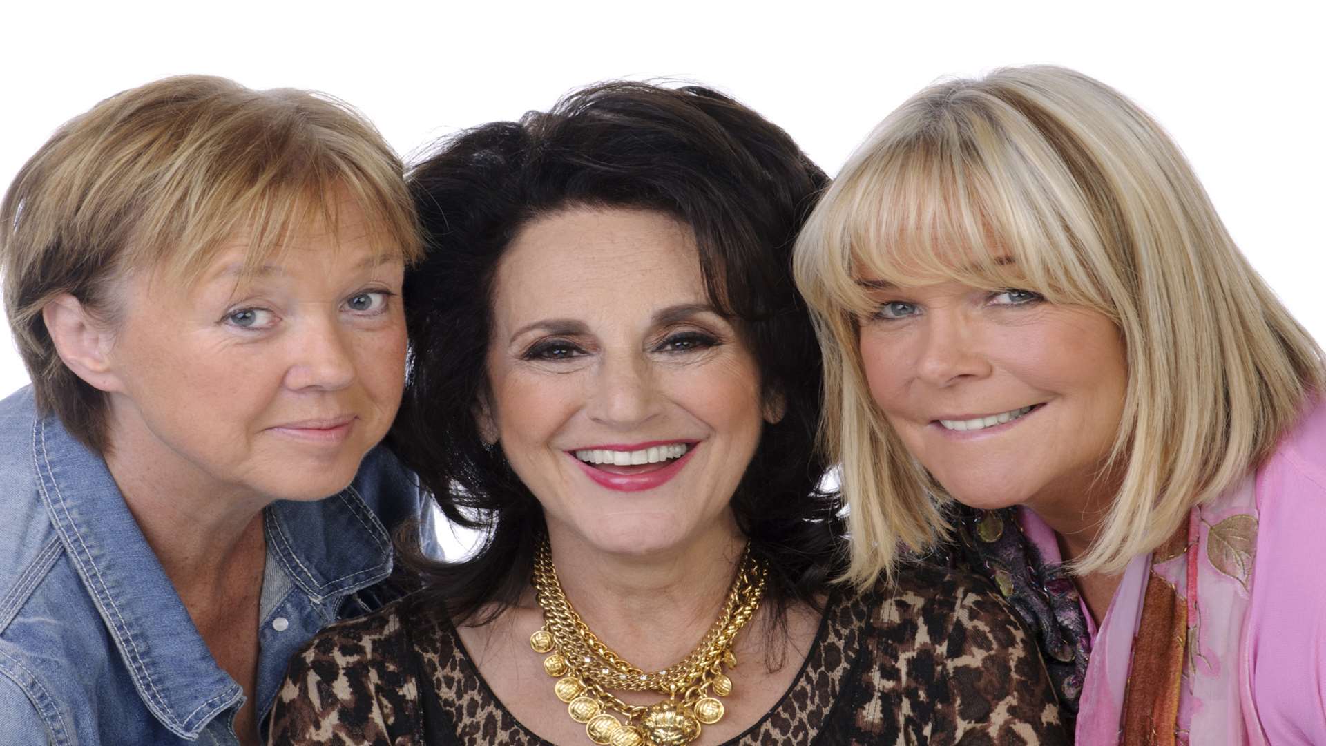 Lesley Joseph with her Birds of a Feather fellow stars Linda Robson, right, and Pauline Quirke, left