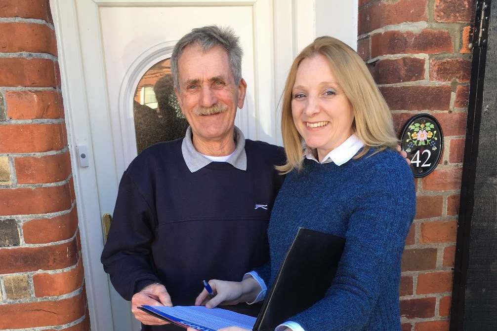 Ann Napier standing as a Labour candidate for Dover District Council Maxton, Elms Vale and Priory ward.