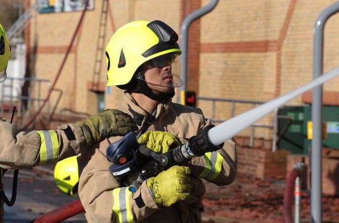 A shed went up in flames last night after a bonfire in Sittingbourne got out of control, firefighters attended and made the area safe. Stock pic