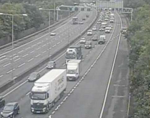 Part of the M20 near Swanley is shut due to animals in the road. Picture: National Highways