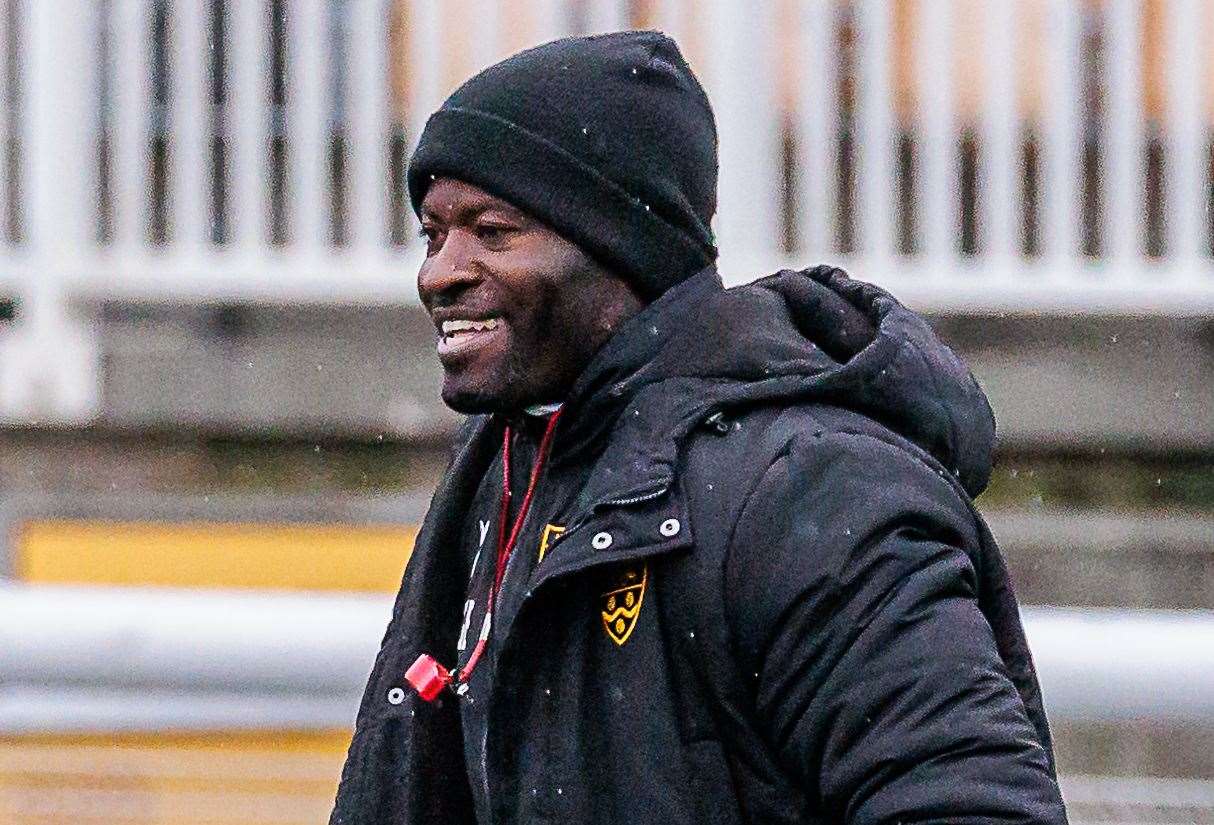 Maidstone United caretaker manager George Elokobi. Picture: Helen Cooper