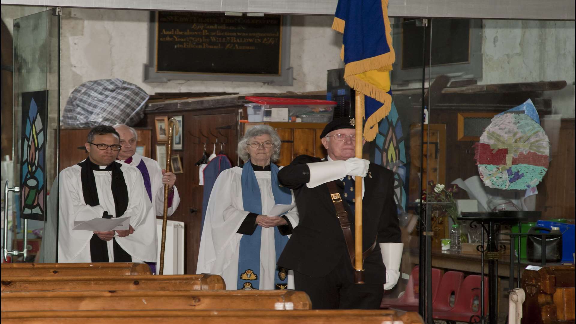 A large bronze plaque commemorating the 91 staff of the Bowater's Kemsley Paper Mill who died in the Second World War has found a new home at Holy Trinity church in Milton Regis.