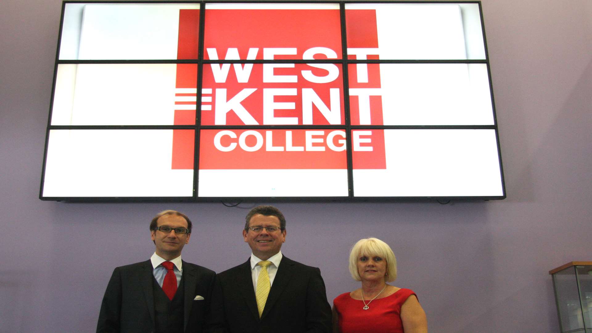 From left, Hadlow College finance director Mark Lumsdon-Taylor, principal Paul Hannan and vice principal Lynda Brown