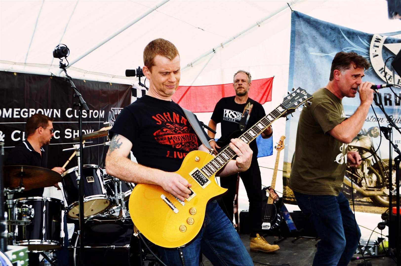 FatBadger playing at The Coach and Horses, Lyminge, in August. (4709981)