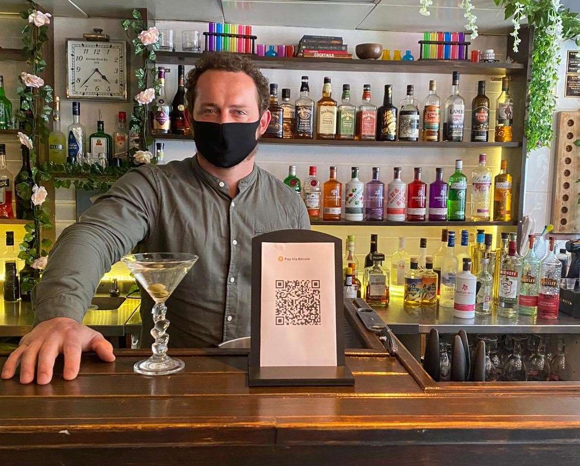 Oliver Branson-Cole behind the bar at Soiree in Faversham. Picture: Oliver Branson-Cole