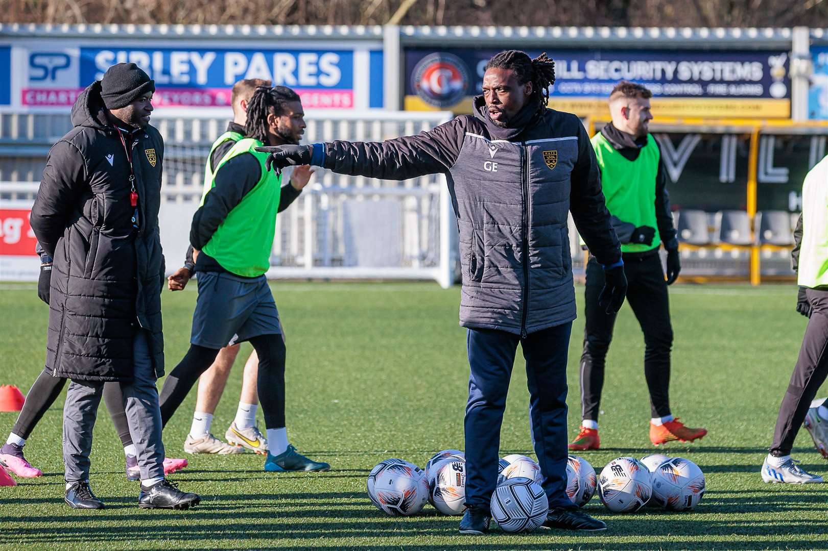 Gifton Noel-Williams makes his point during training. Picture: Helen Cooper