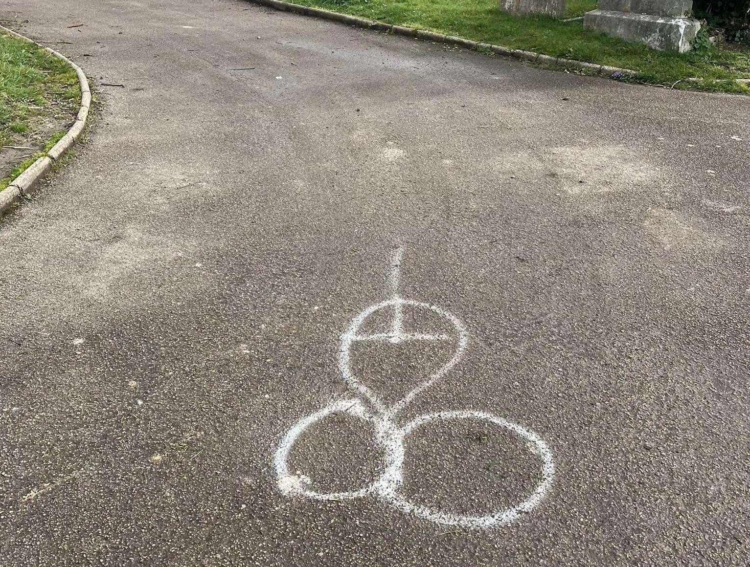 Graffiti at a cemetery in Ramsgate has been called 'the ultimate disrespect'. Picture: Lorraine Luckett