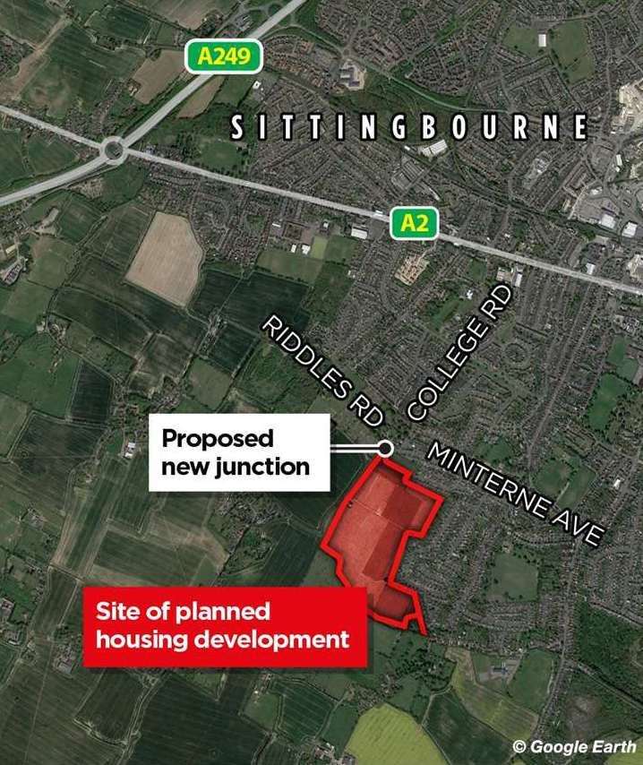 Where the Ufton Court Farm, Tunstall, development would sit