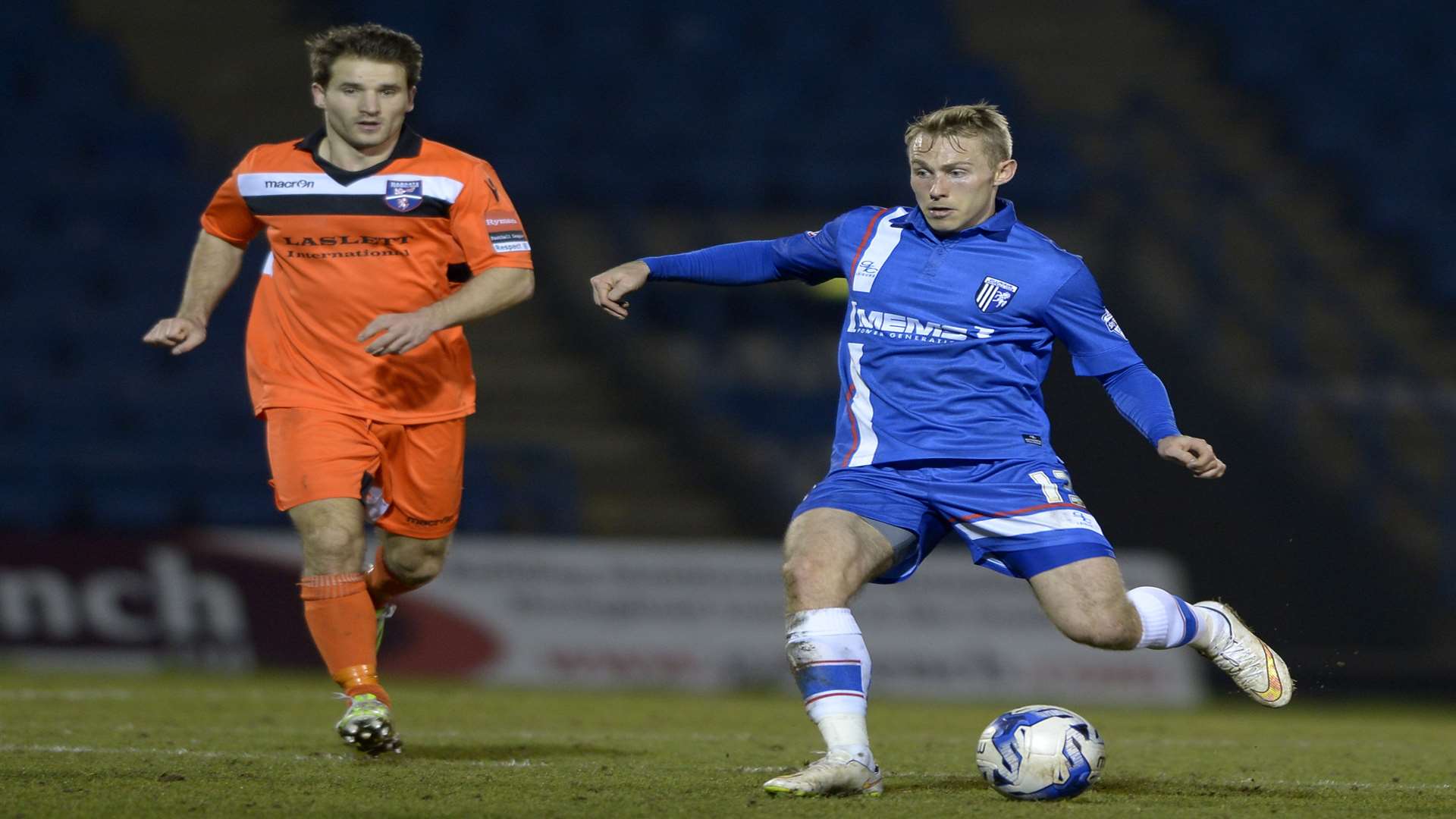 Gillingham goalscorer Danny Galbraith Picture: Barry Goodwin