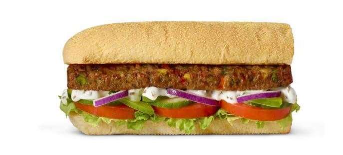 Vegan patty sub, Subway