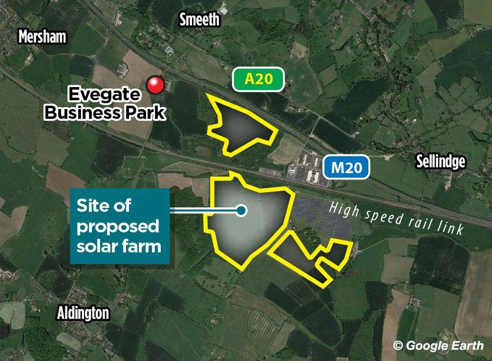 EDF Renewables wants to build a solar farm between Smeeth and Sellindge