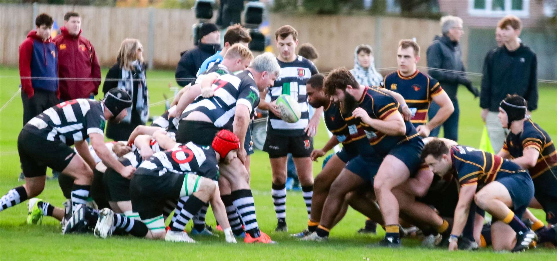 Gravesend and Old Colfeians prepare to engage. Picture: James Percy