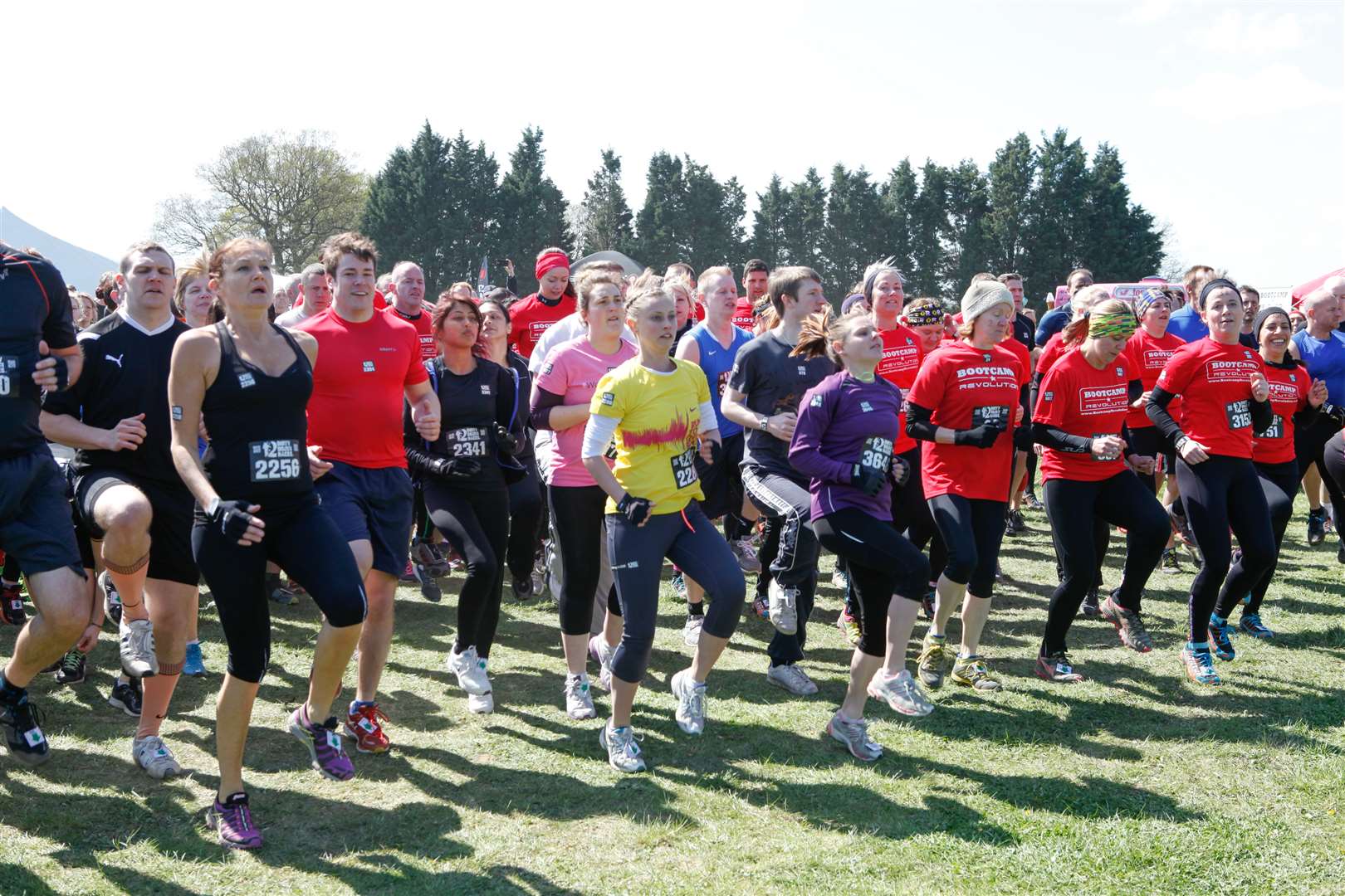 Runners warm-up for the tough race ahead. Picture by Matthew Walker.