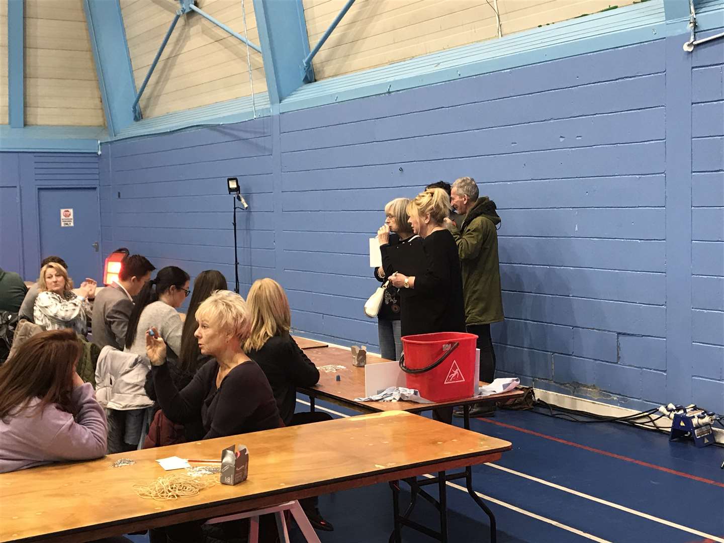 Spotters keeping a watchful over proceedings as the first of the ballot boxes arrive (24125772)