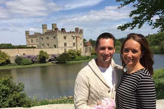 Richard Pollard with his new fiancee Kim Whattler. Picture: Sean Harris at Smooth Wedding Productions