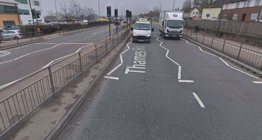 An 18-year-old man died following a crash in Thames Road, Dartford, last night. Picture: Google Maps (13517830)