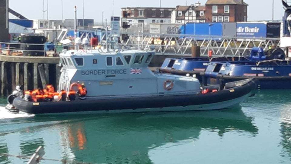 Asylum seekers are regularly taken from their dinghies to Dover by the Border Force Library picture Sam Lennon KMGroup