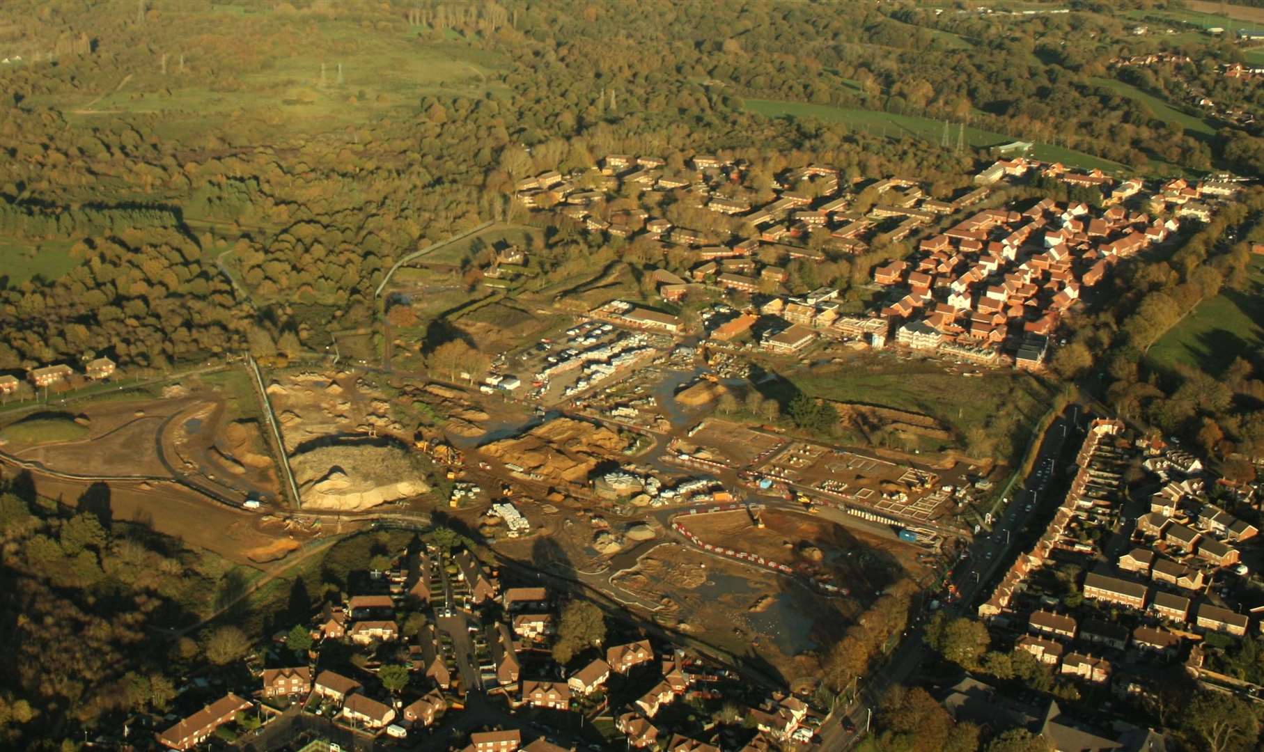 Houses have now been built around Canterbury Barracks, shown here in 2020. Picture: Geoff Hall