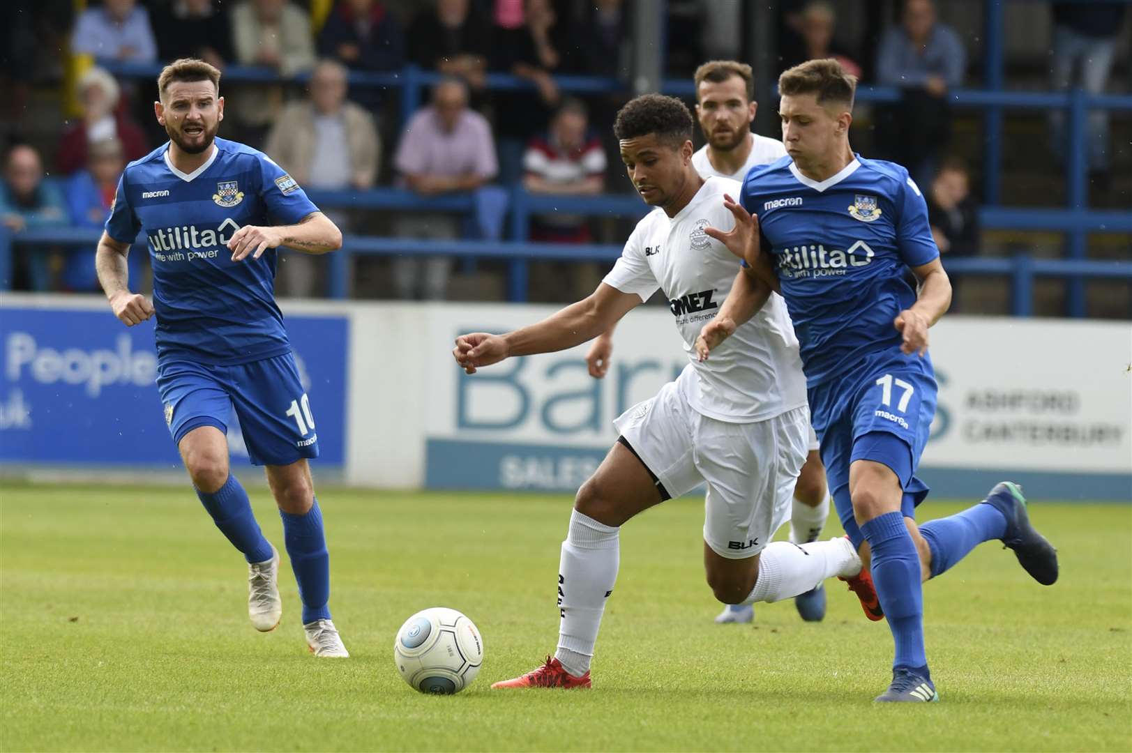 Jamie Allen in action against Eastleigh. Picture: Tony Flashman.