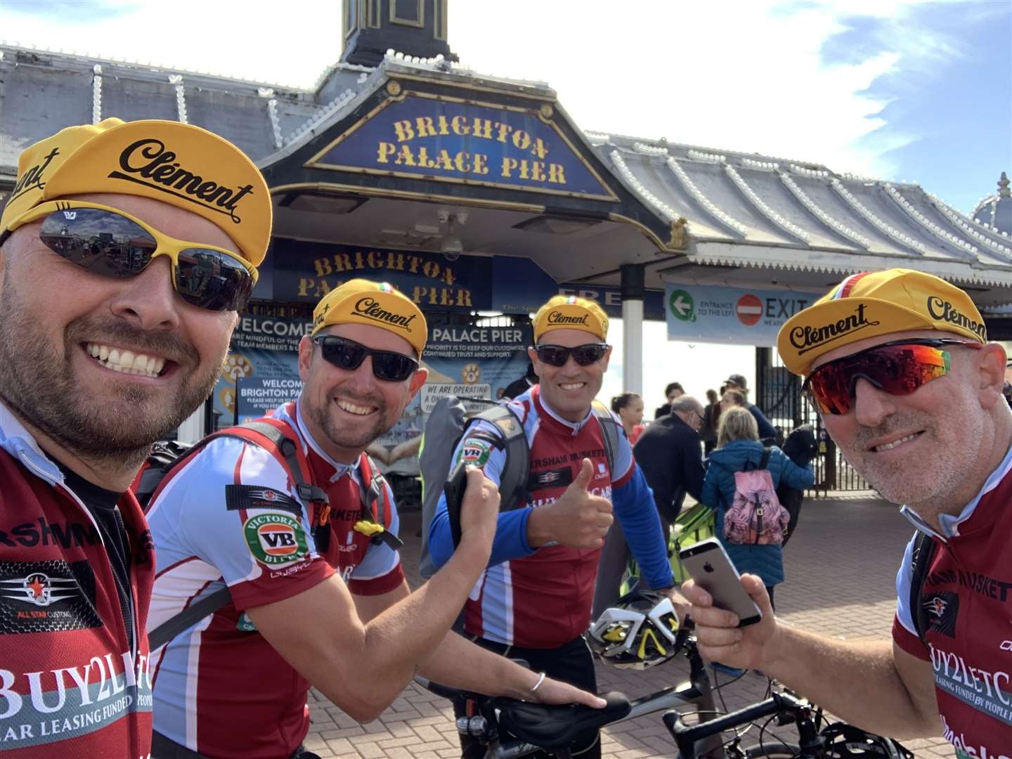 Riders arrive at Brighton pier after leaving from Mersham (41647981)