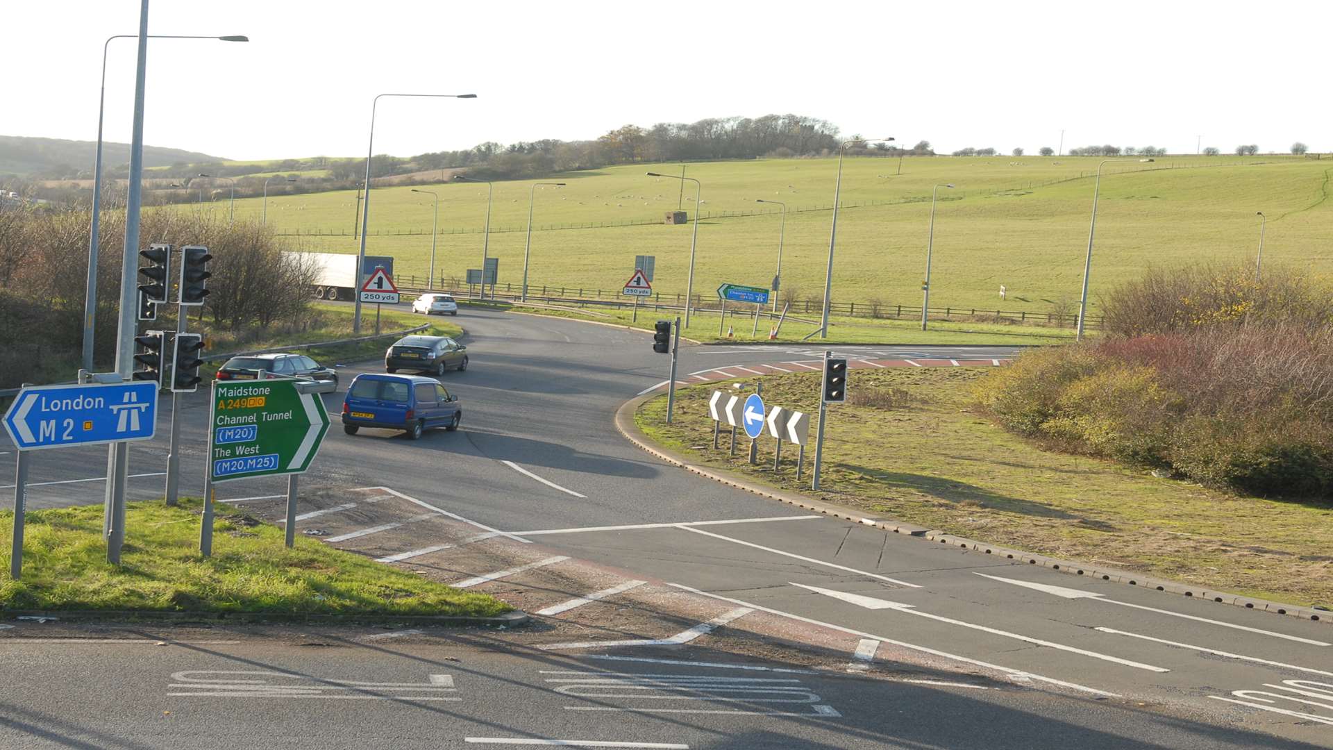 The crash happened near the Stockbury Roundabout