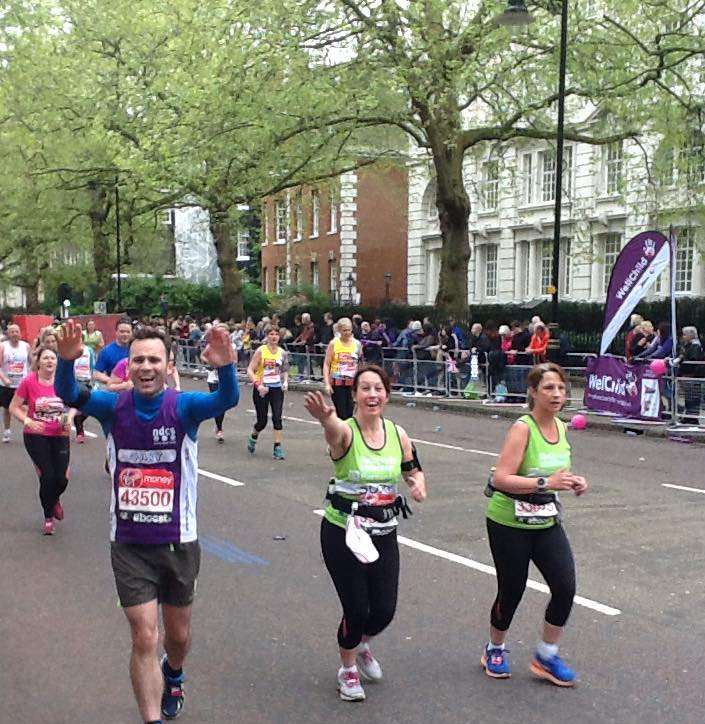 Gary Dunster, Suzy Tigwell and Jo Gunne on the route