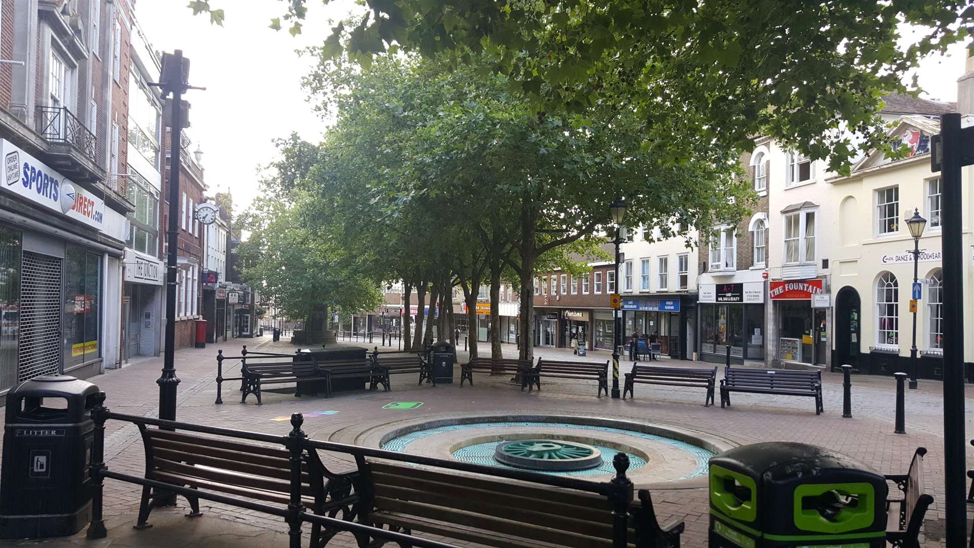 The brawl happened in Ashford's Lower High Street